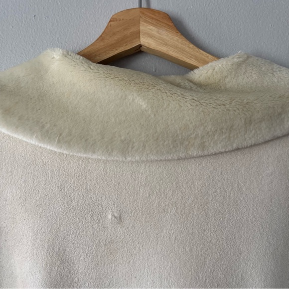 Vintage Dennis Basso long faux shearling coat in ivory cream • Size 3X - Picture 4 of 14